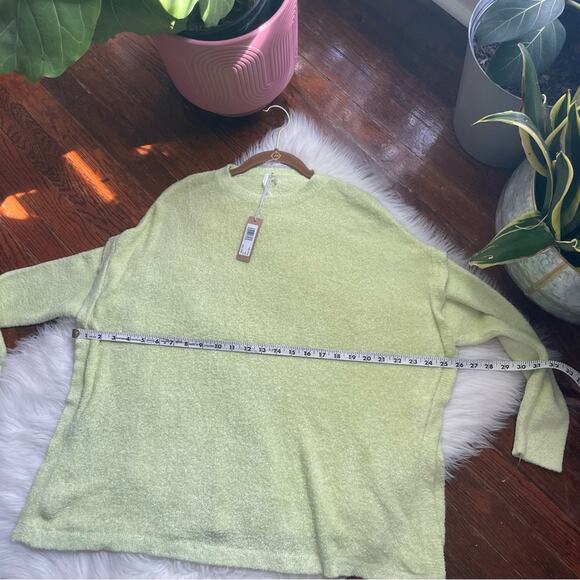 Lime Green Teddy Bear Sweater Loungewear NWT - Picture 7 of 8